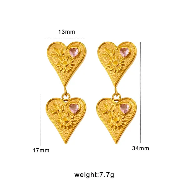 Gold_Dual_Heart_Drop_Earrings_For_Women